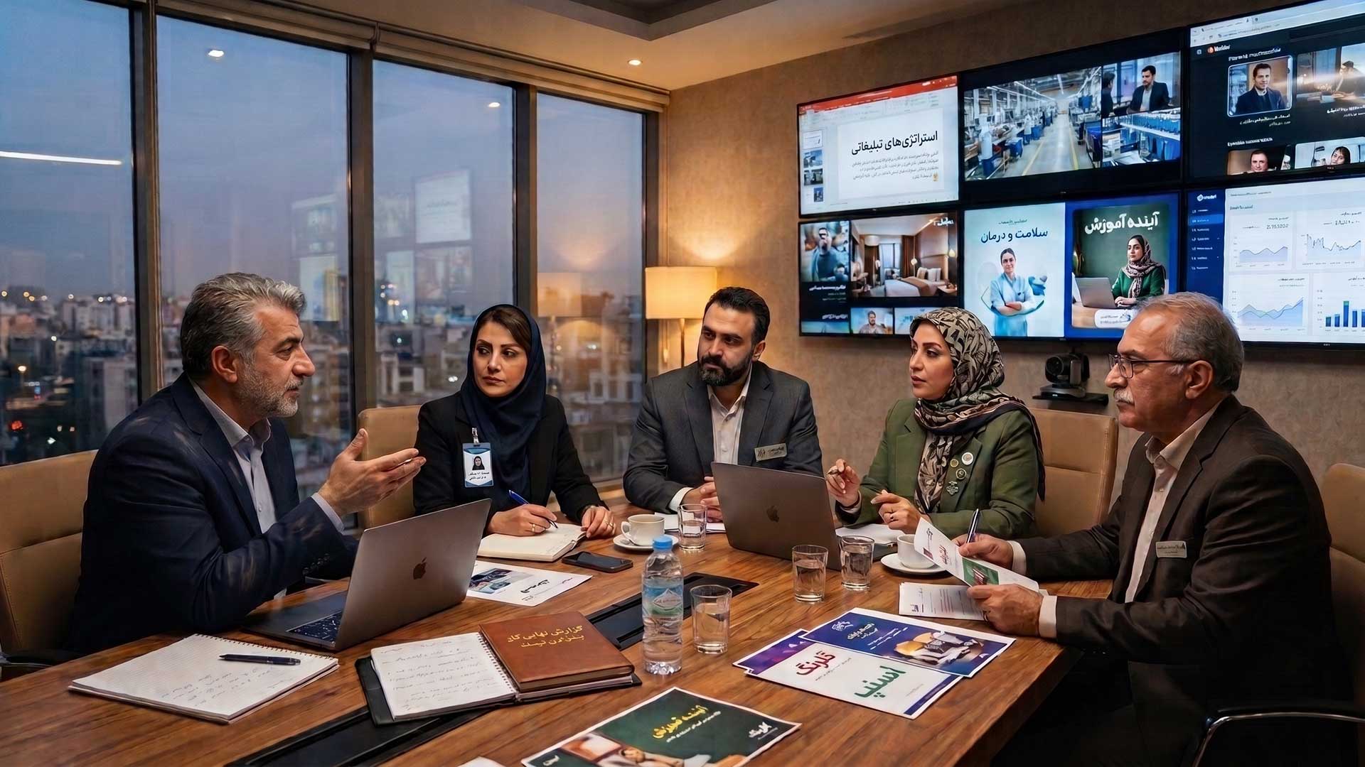 جلسه مدیران صنایع مختلف ایران برای بررسی بهترین روشهای تبلیغات و بازاریابی