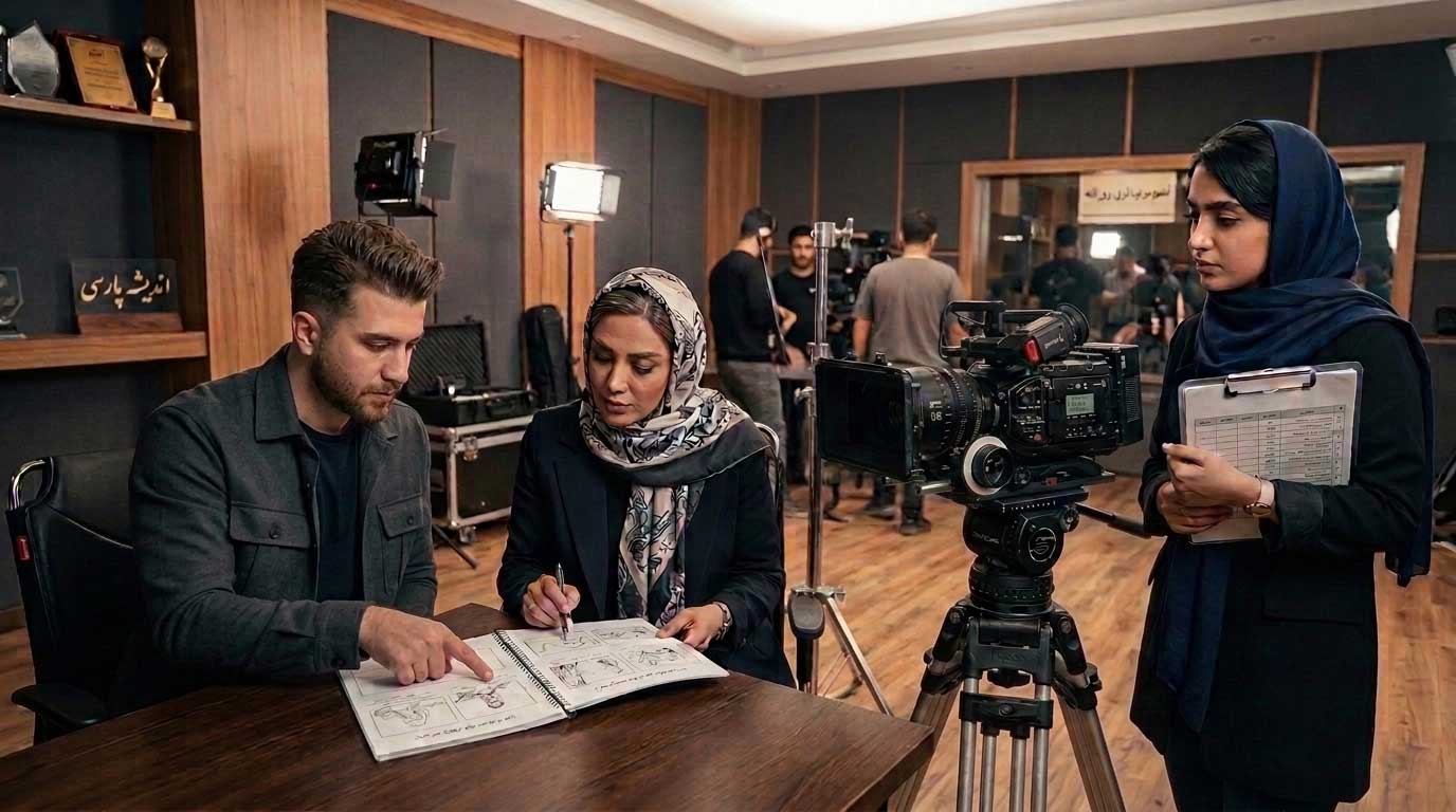 مراحل ساخت تیزر تبلیغاتی حرفه‌ای در یک استودیوی فیلمسازی ایرانی